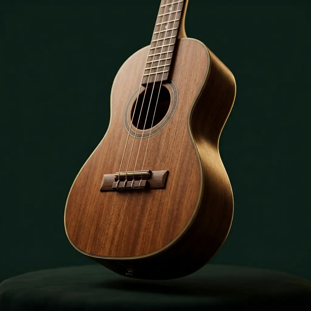 Cavaquinho apoiado sobre a cadeira da sala de aula da Fermata